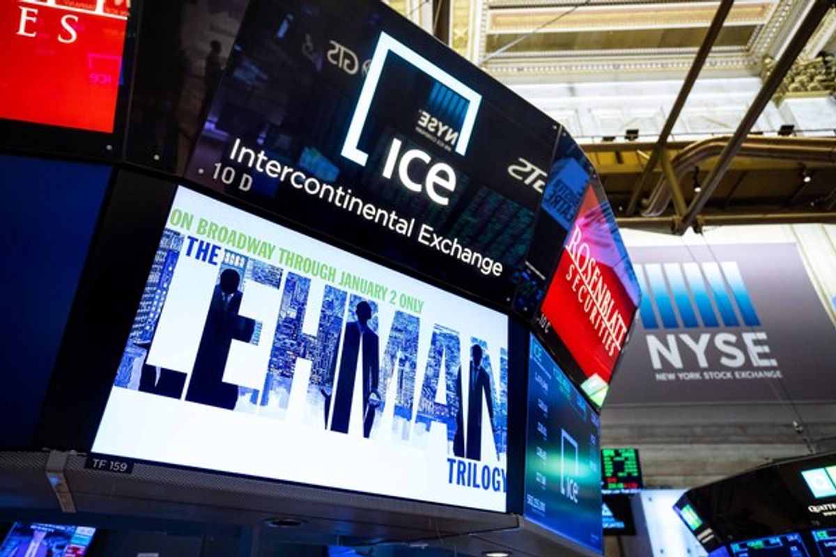 The Lehman Trilogy cast at Photos: THE LEHMAN TRILOGY Cast Members Ring the Closing Bell at the New York Stock Exchange