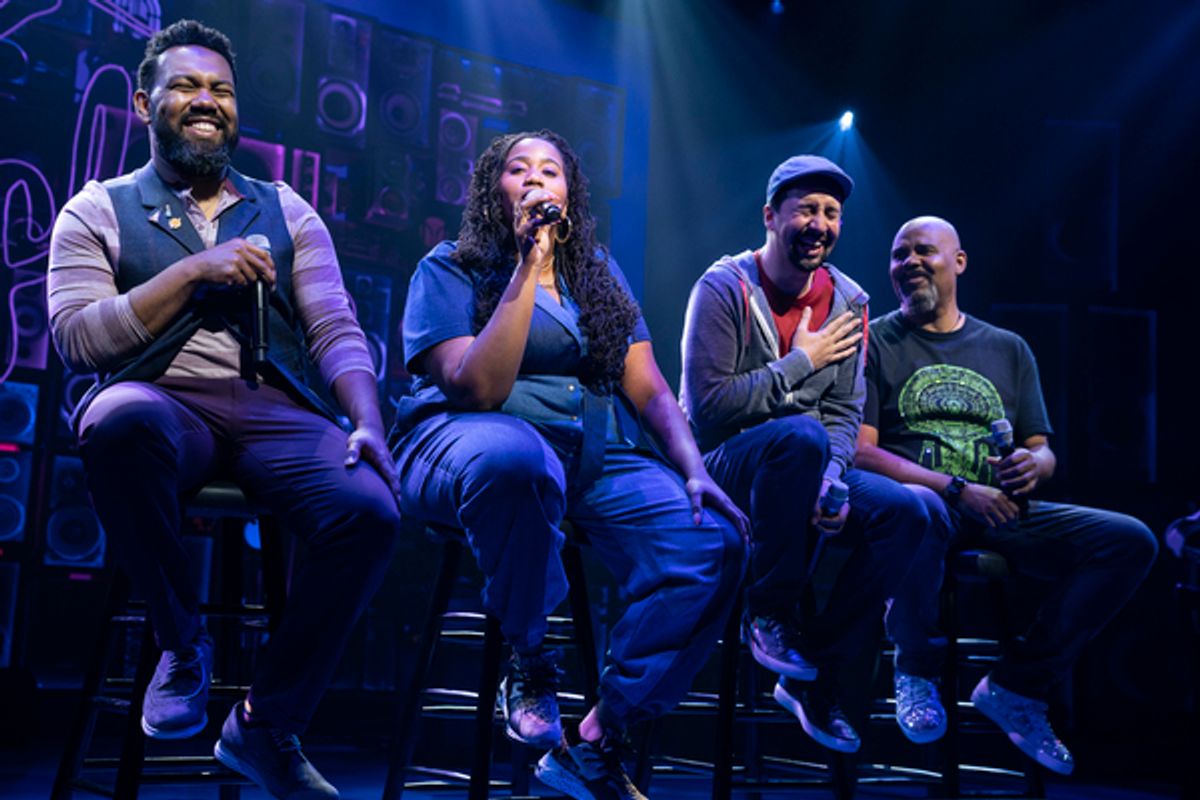Tarik Davis, Aneesa Folds, Lin-Manuel Miranda, and James Monroe Iglehart  at 
