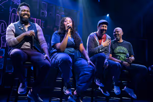 Tarik Davis, Aneesa Folds, Lin-Manuel Miranda, and James Monroe Iglehart  Photo