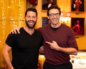 Brett Tutor, Natalie Mendoza & Hugh Jackman @ BroadwayWorld Brett Tutor, Natalie Mendoza & Hugh Jackman Photo