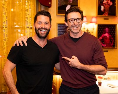 Brett Tutor, Natalie Mendoza & Hugh Jackman Photo