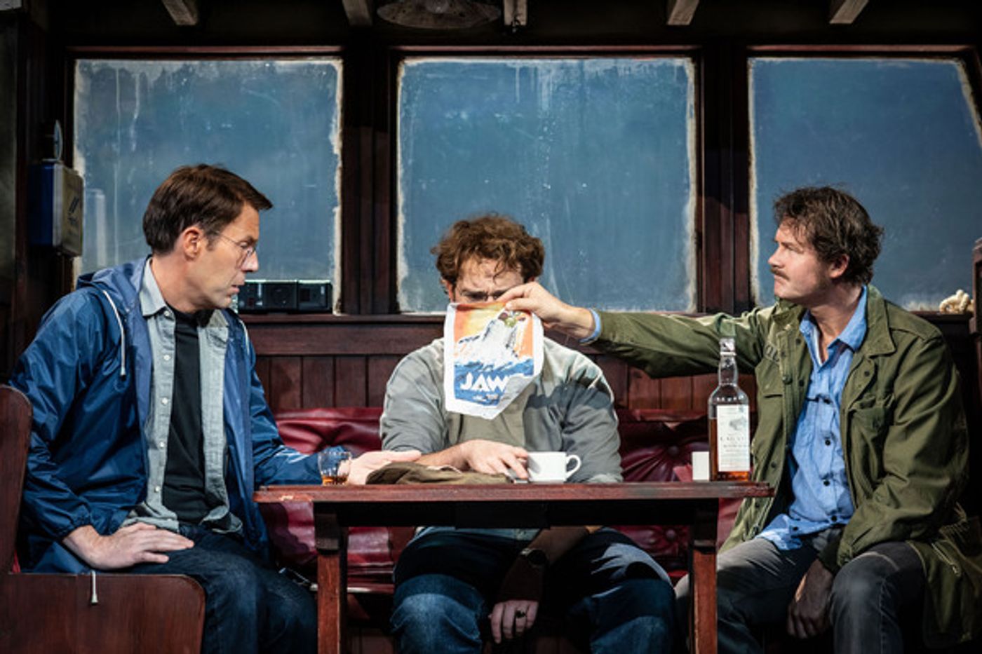 Photos: See Ian Shaw, Demetri Goritsas & Liam Murray Scott in THE SHARK IS BROKEN at the Ambassadors Theatre  Image
