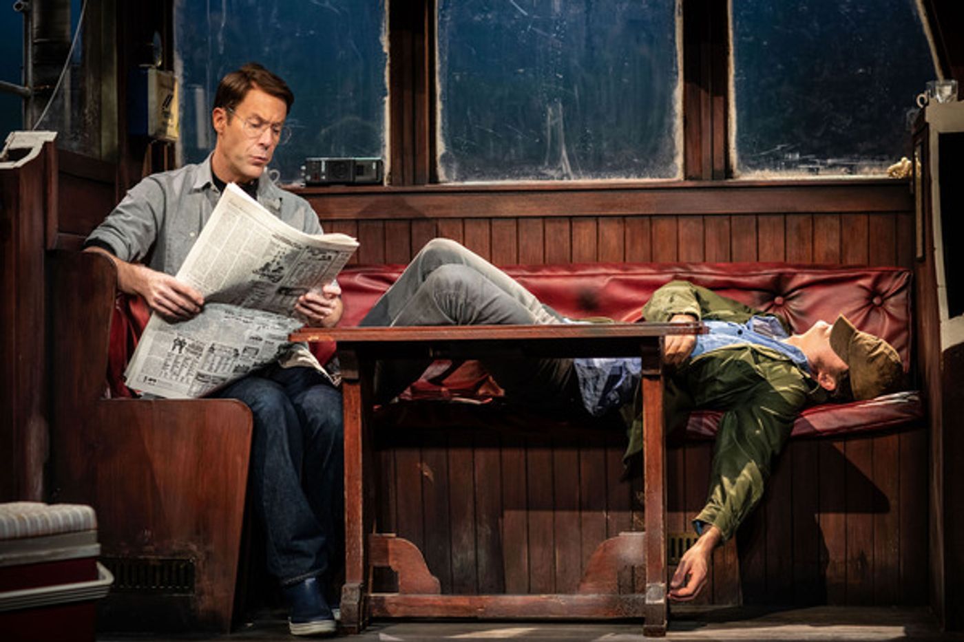 Photos: See Ian Shaw, Demetri Goritsas & Liam Murray Scott in THE SHARK IS BROKEN at the Ambassadors Theatre  Image