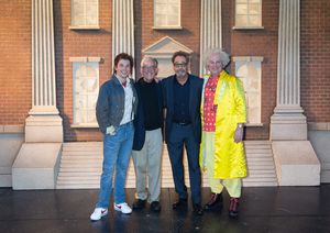 Will Haswell, Bob Gale, Huey Lewis, Roger Bart Photo