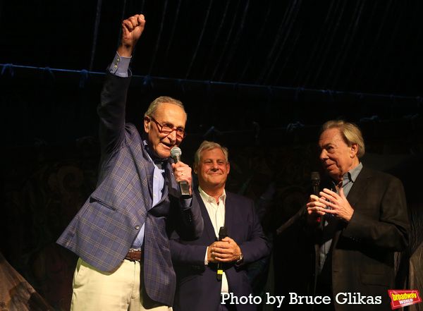 New York Senator Chuck Schumer, Sir Cameron Mackintosh and Lord Andrew Lloyd Webber Photo