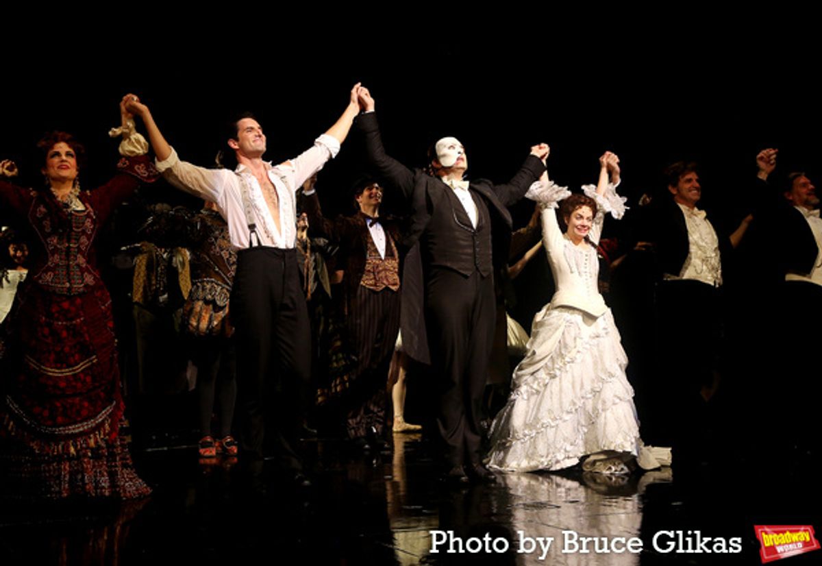 John Riddle, Ben Crawford and Megan Picerno and the cast at 