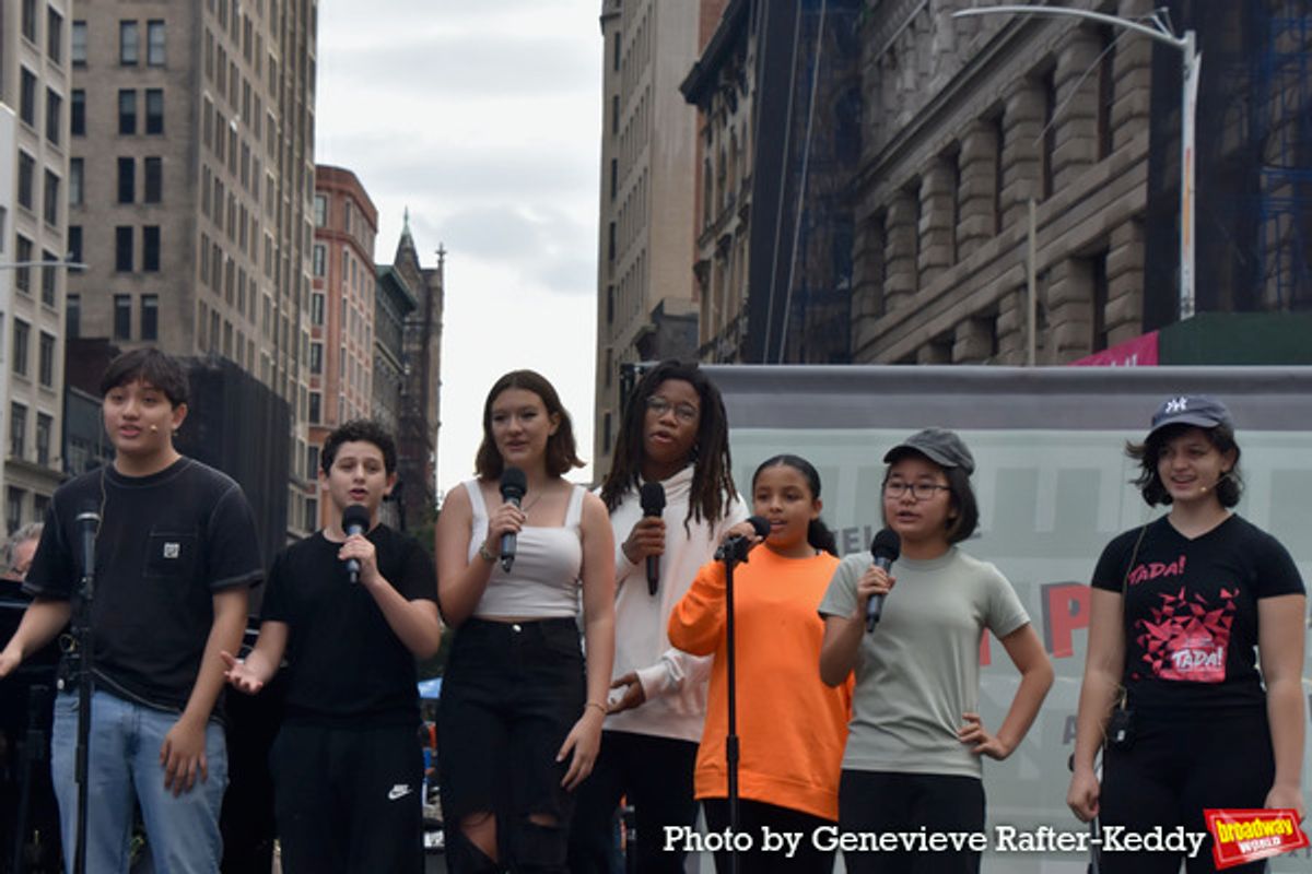 TADA! Youth Ensemble that includes Oscar Segarra-Caussin Causson, Vivian Defalco, Sophia Donath, Marlena Vega Kelly, C.J. Lyte Jr., Elisa Oh and Simon Ostrower at Photos: Billy Stritch, Marilyn Maye, Klea Blackhurst & More Come Out to Celebrate Tin Pan Alley Day