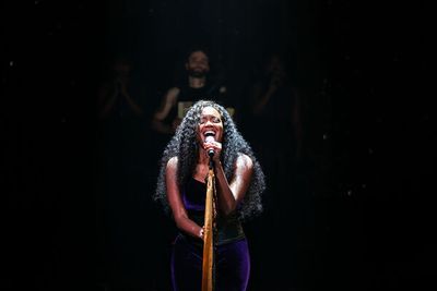 "But I’ll try to live before I turn to dust,” sings Whitney White (Woman) in the  Photo