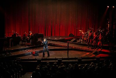 Whitney White (as Woman, center) with (left, on piano) Steven Cuevas (Music Director/ Photo