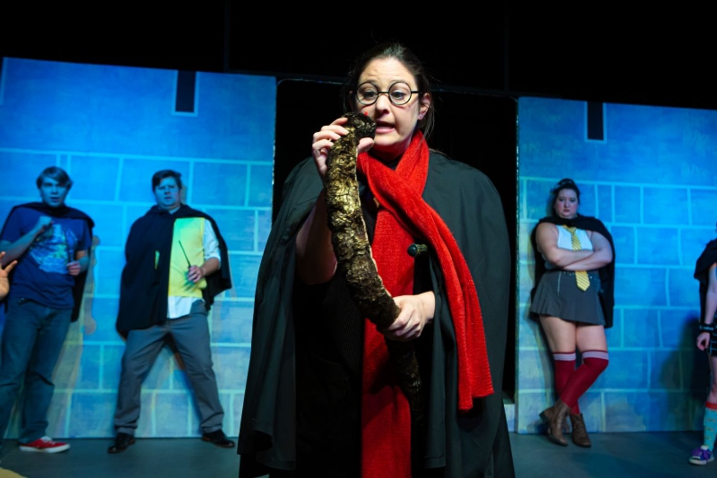 Review: PUFFS at BIRMINGHAM FESTIVAL THEATRE Conjurers Laughs, Wow, and Fun Satire About a Certain Boy Wizard  Image