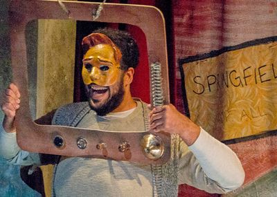 Jonah D. Winston in Theater Wit’s Mr. Burns, a post-electric play. Press opening, W Photo