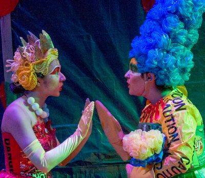 Tina Muñoz Pandya (left) and Ana Silva in Theater Wit’s Mr. Burns, a post-electric Photo