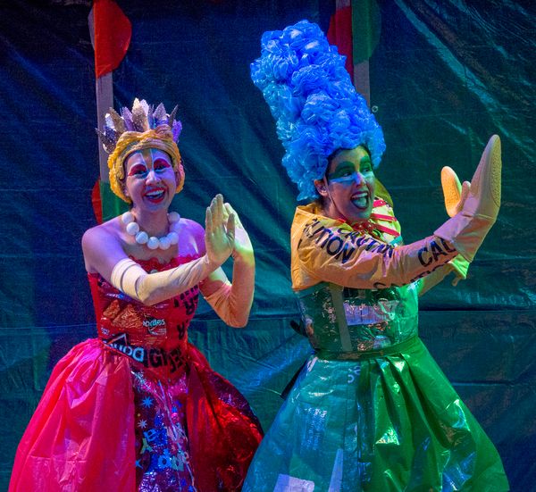 Tina Muñoz Pandya (left) and Ana Silva in Theater Wit’s Mr. Burns, a post-electric Photo