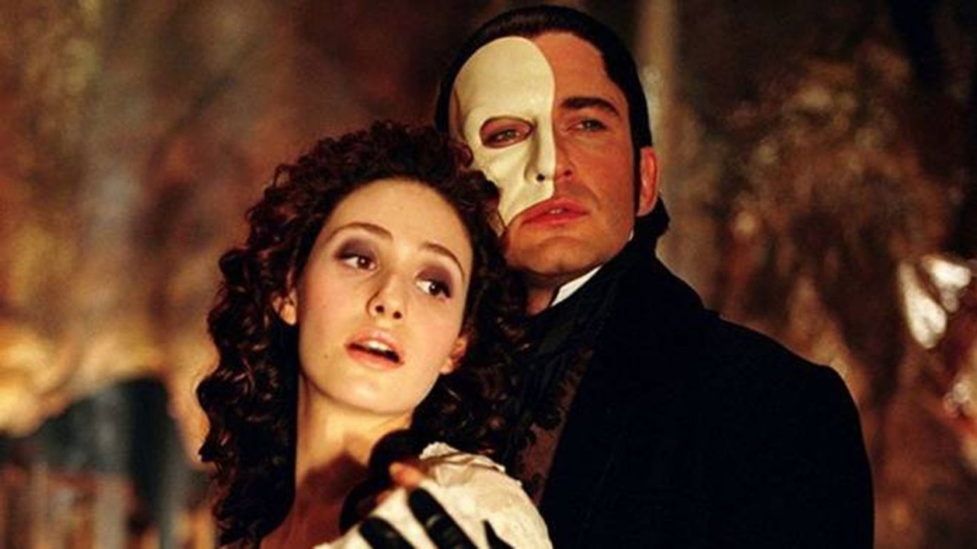 Il fantasma dell'opera e Christine nel film omonimo