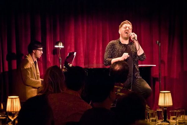 Billy Gilman & Music Director Drew Wutke, opening night of the RRAZZ ROOM presents 10 Photo