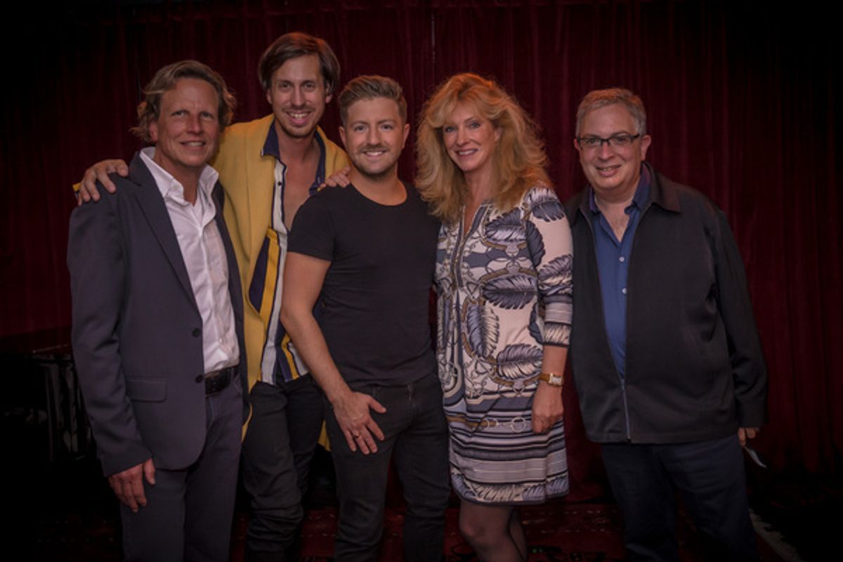 The RRAZZ ROOM PRESENTS' Robert Kotonly, Music Director Drew Wutke, Billy Gillman, Centerbridge Inn manager, RRAZZ ROOM PRESENTS' RORY PAULL at 