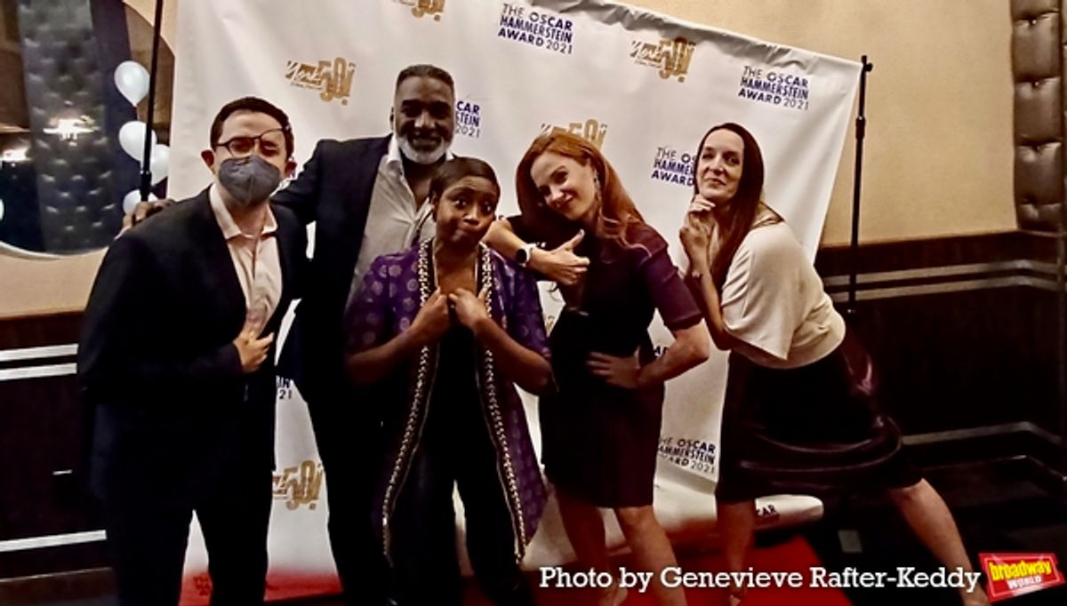 Santino Fontana, Norm Lewis, Montego Glover, Sierra Boggess and Julia Murney at 