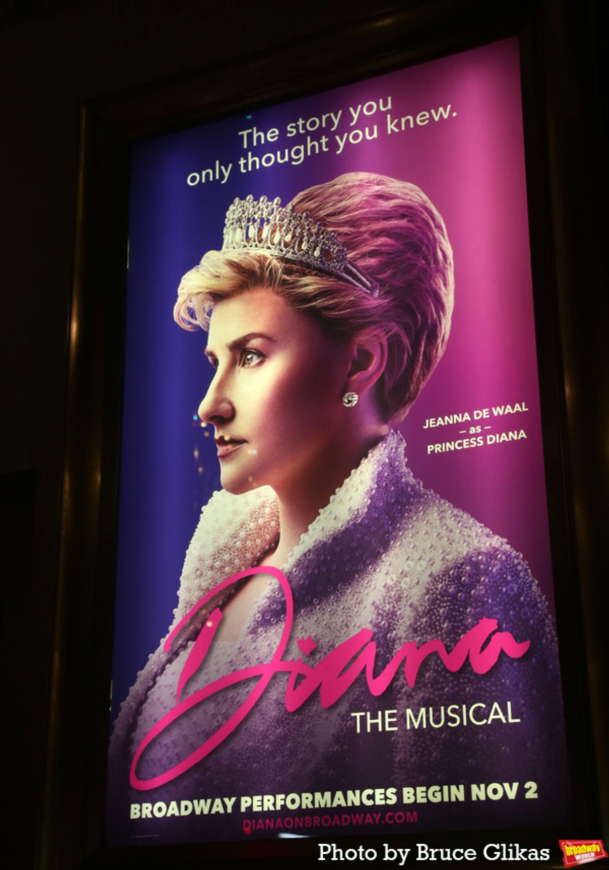 Signage at The Longacre Theatre at Photos: DIANA, THE MUSICAL Company Takes First Broadway Bows