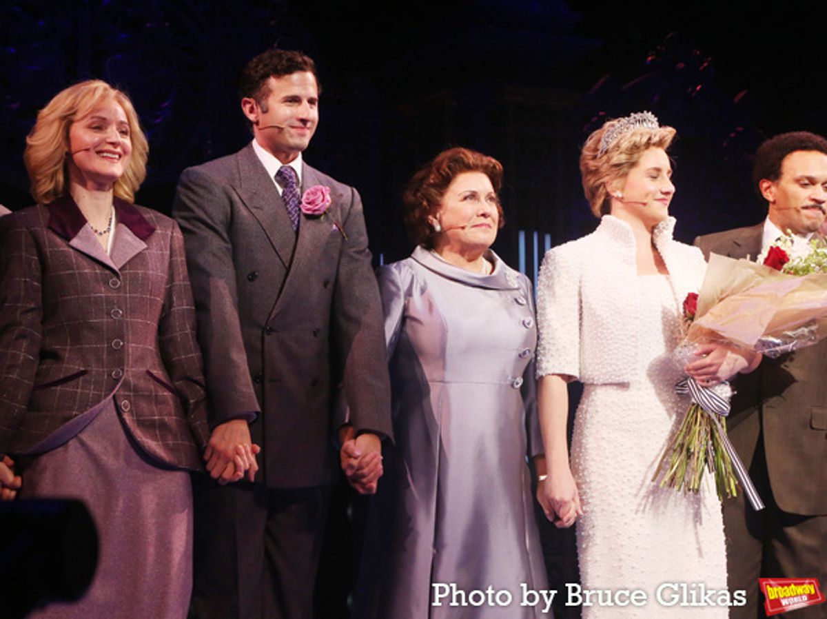 Erin Davie as 'Camilla Parker Bowles', Roe Hartrampf as 'Prince Charles'  Judy Kaye as 'Queen Elizabeth II' and Jeanna de Waal as 'Princess Diana'  at 
