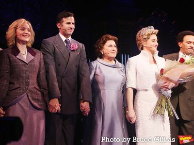 Erin Davie as "Camilla Parker Bowles", Roe Hartrampf as "Prince Charles"  Judy Kaye a Photo