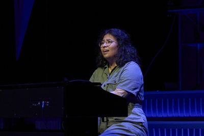 Satya Ch vez as Bee Quijada in WHERE DID WE SIT ON THE BUS?. Photo credit: Roger Mast Photo