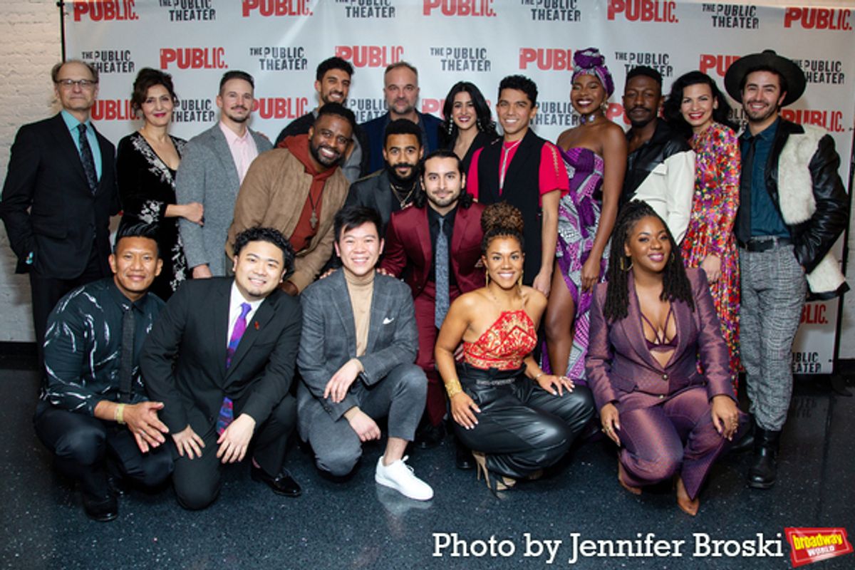 The cast of THE VISITOR at Photos: Go Inside Opening Night of THE VISITOR at the Public Theater