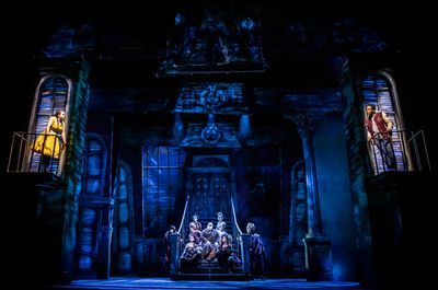 Kingsley Morton, Ahmed Hamad, Scott Paige and ensemble Photo