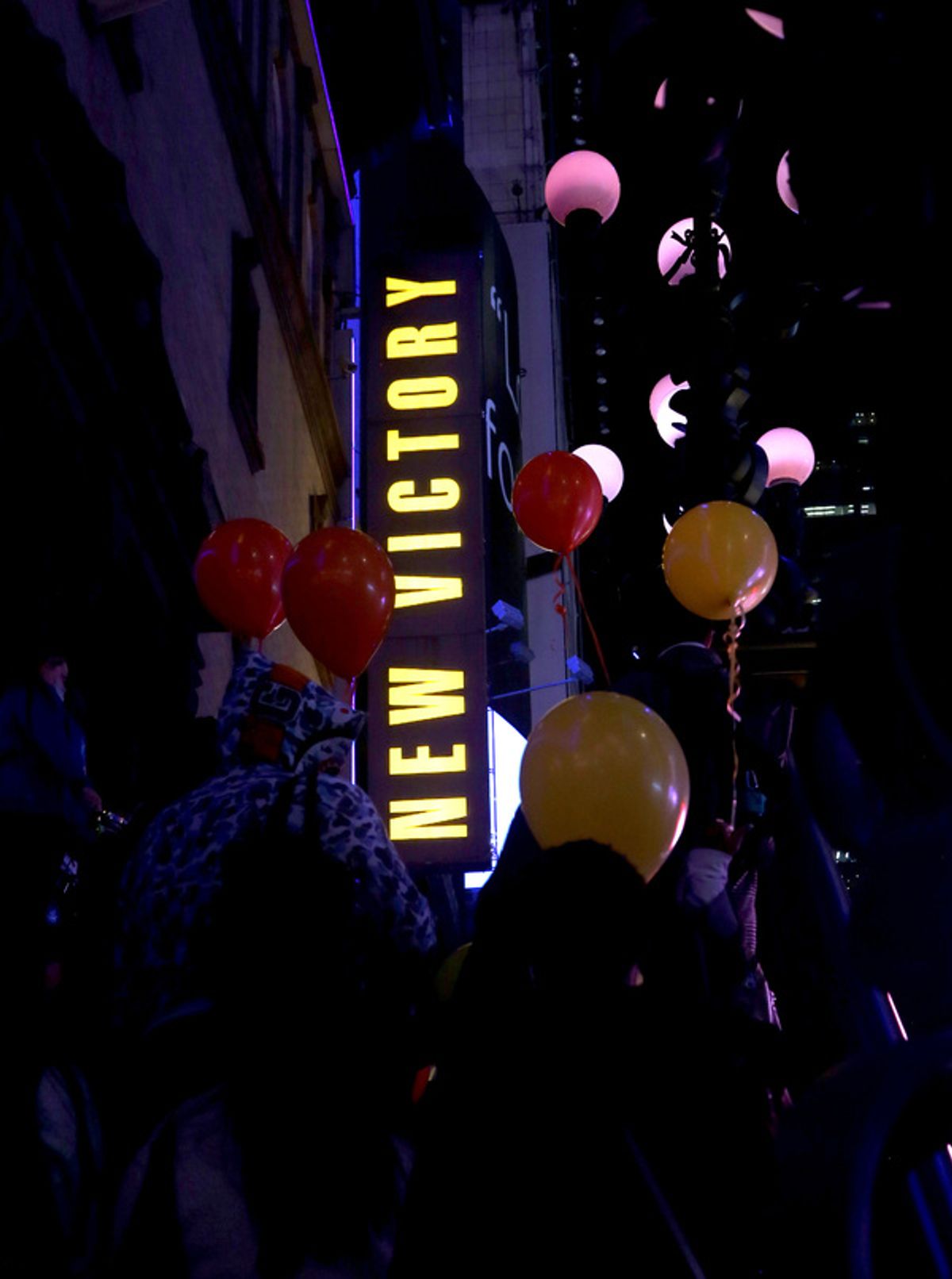 NEW YORK, NEW YORK - NOVEMBER 05: Signage at the re-opening of The New Victory Theater and opening night of 'Generation Rise' at The New Victory Theater on November 5, 2021 in New York City. (Photo by Bruce Glikas/Getty Images) at 