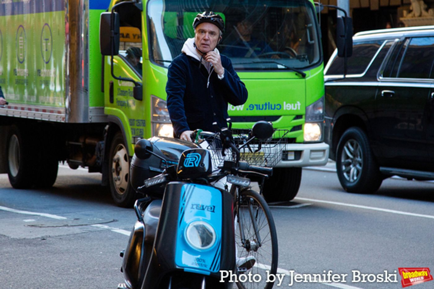 Photos: Senator Chuck Schumer Joins David Byrne for a Bike Ride to AMERICAN UTOPIA  Image