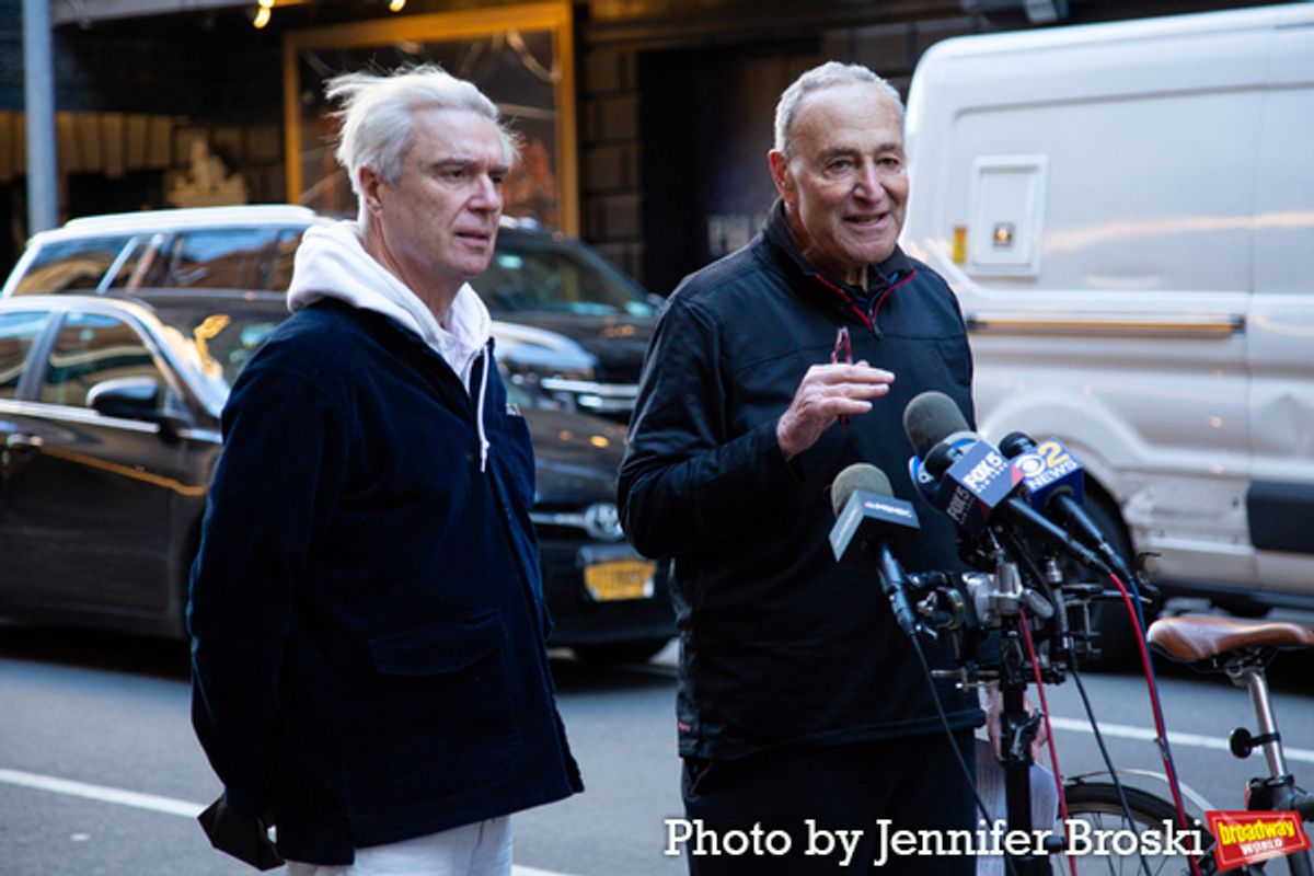 David Byrne, Senator Chuck Schumer at 