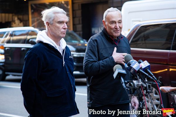Photos: Senator Chuck Schumer Joins David Byrne for a Bike Ride to AMERICAN UTOPIA — photo 7 of 16