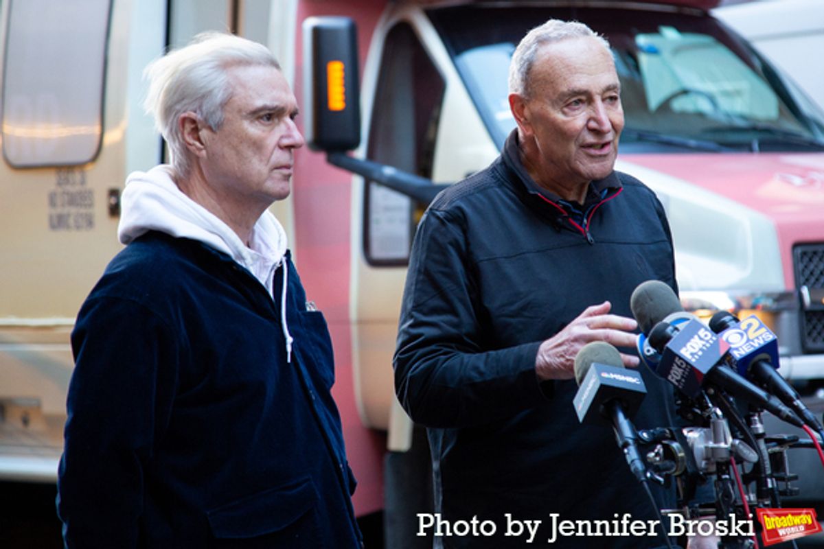 David Byrne, Senator Chuck Schumer at 