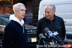 David Byrne, Senator Chuck Schumer @ BroadwayWorld David Byrne, Senator Chuck Schumer Photo