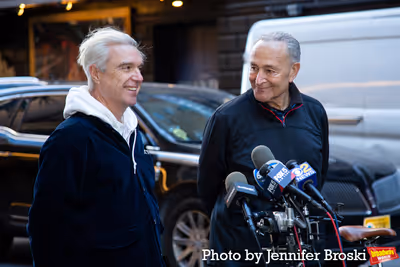 David Byrne, Senator Chuck Schumer Photo