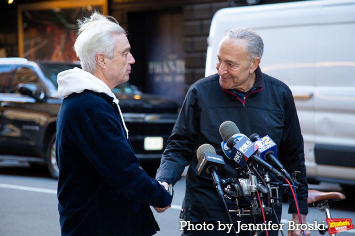 David Byrne, Senator Chuck Schumer at 