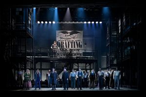 Kevin Dennis, John Dossett, A.J. Shively, and ensemble Photo