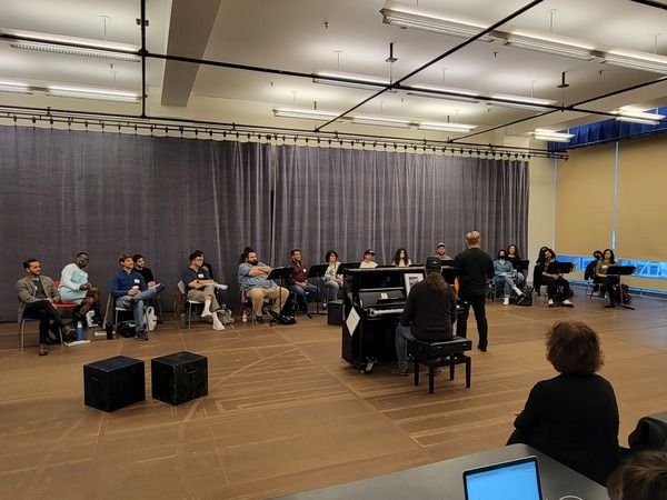 Director Michael Barnard address Americano! company Photo