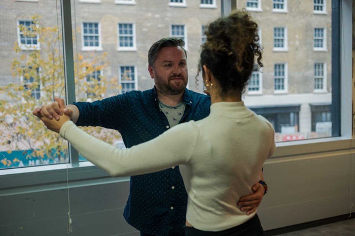 Jacoba Williams and Derek Murphy at Photos: In Rehearsal for LOVE DANCE at Chiswick Playhouse