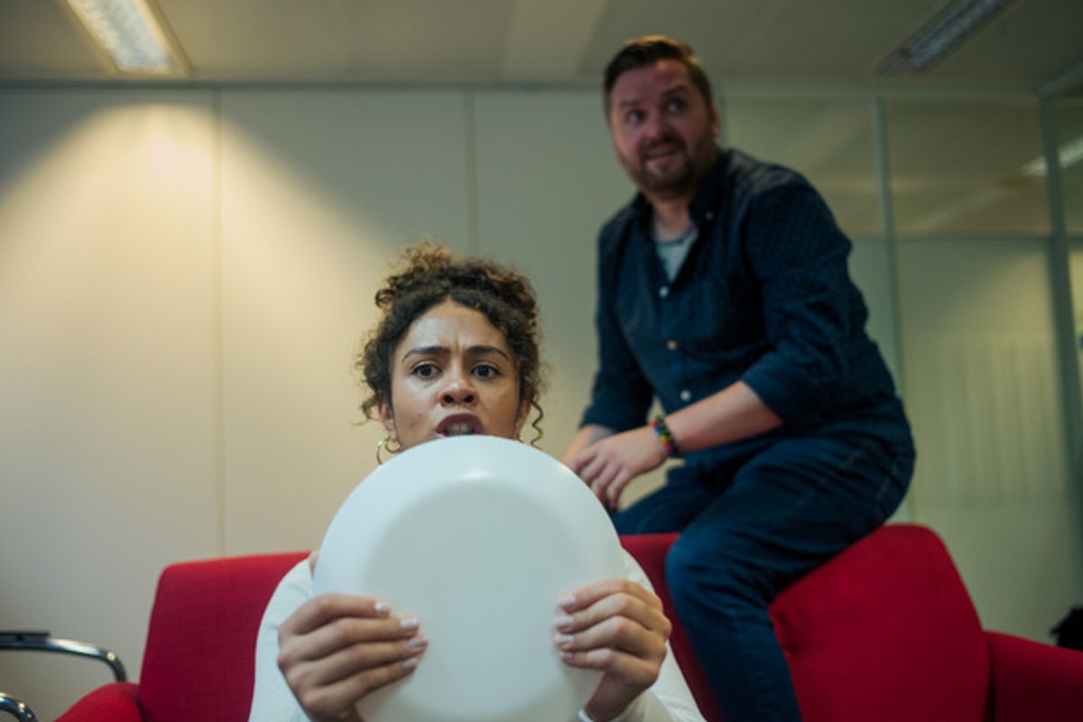 Jacoba Williams and Derek Murphy at Photos: In Rehearsal for LOVE DANCE at Chiswick Playhouse