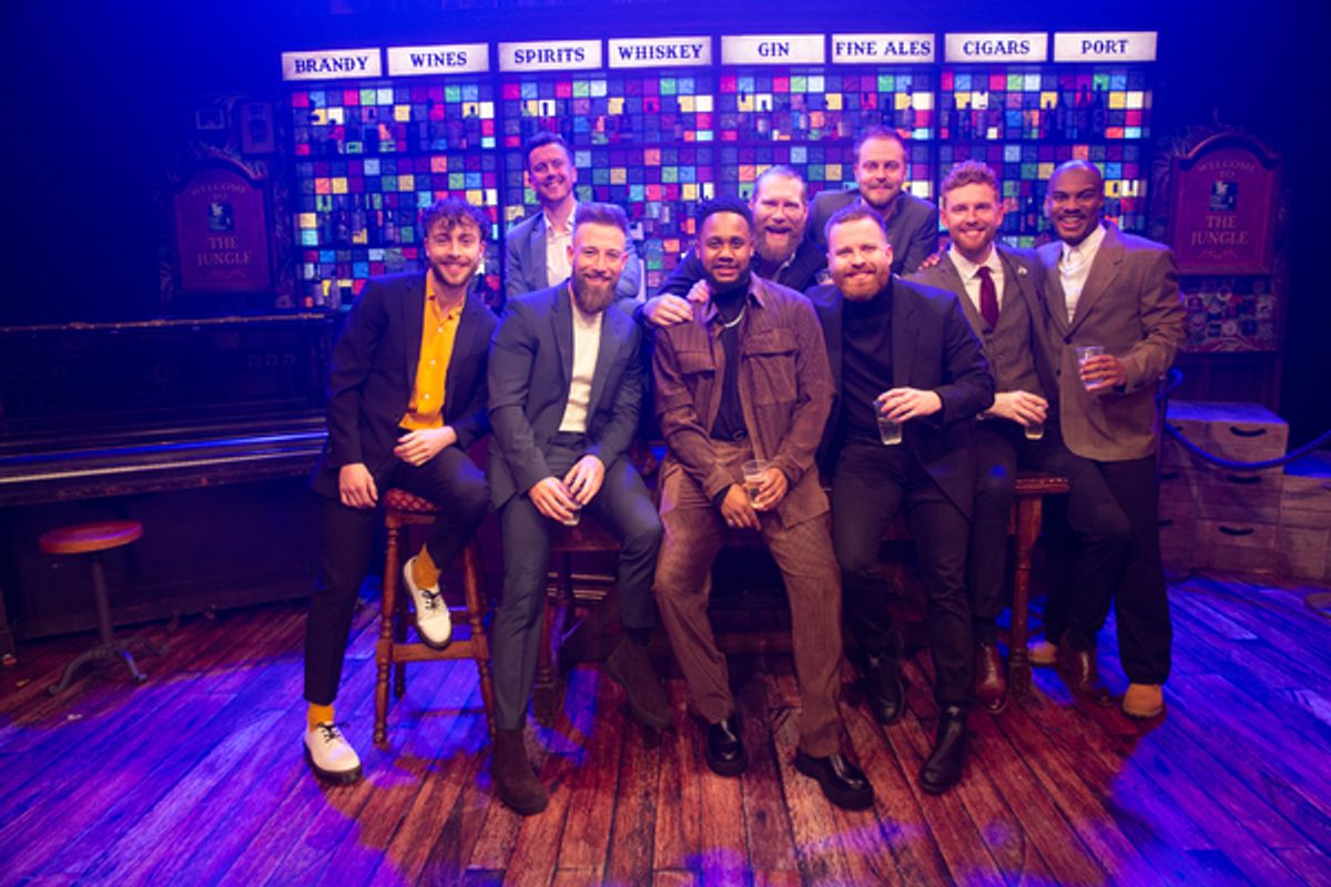 Full cast at Photos: Inside the Press Night For the West End Premiere of CHOIR OF MAN