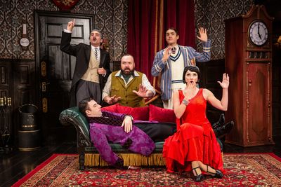 Bartley Booz, Brent Bateman, and Jesse Aaronson. Seated: Chris Lanceley and Maggie We Photo