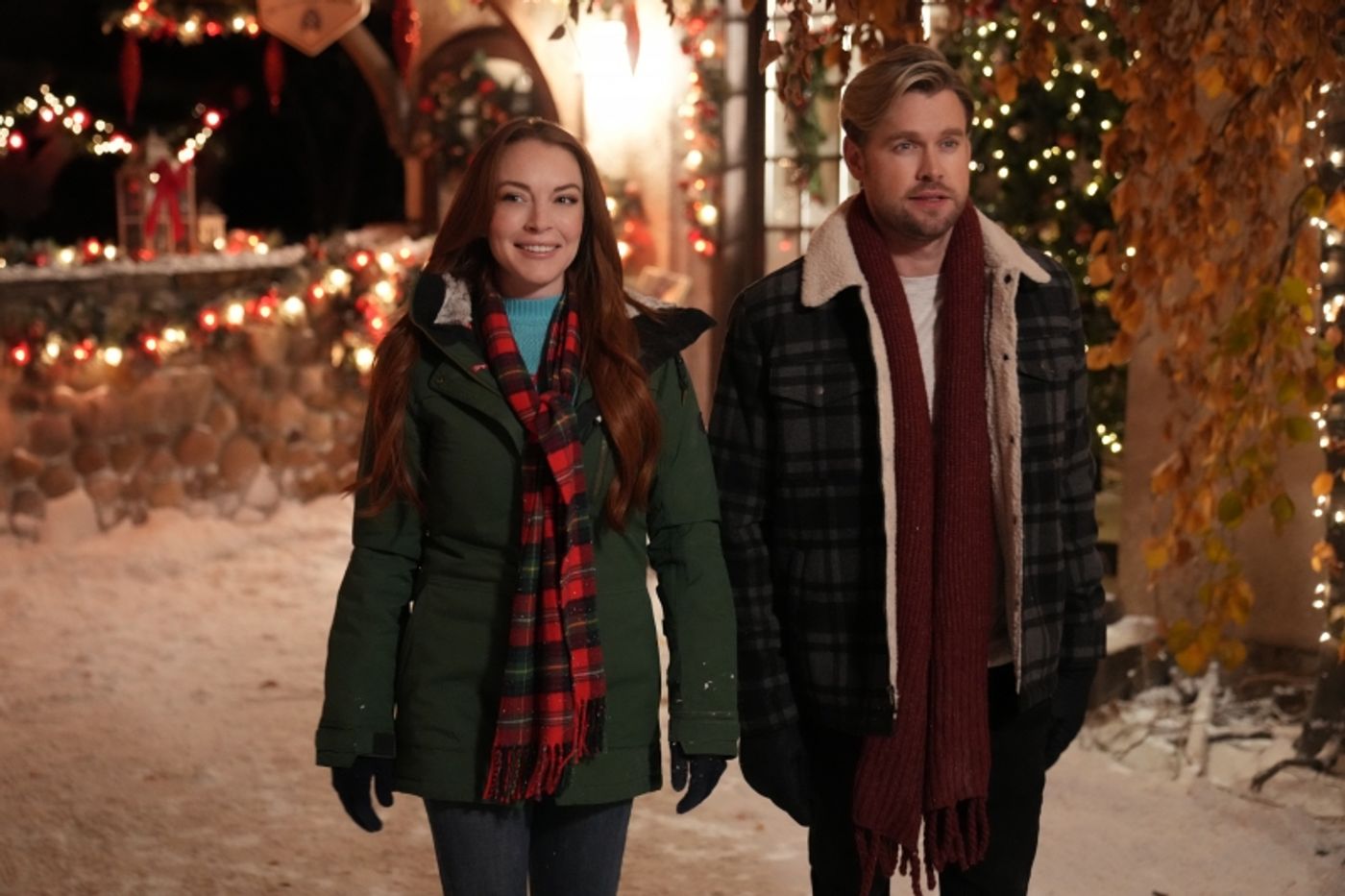 Photo: First Look at Lindsay Lohan & Chord Overstreet's Netflix Holiday Film  Image