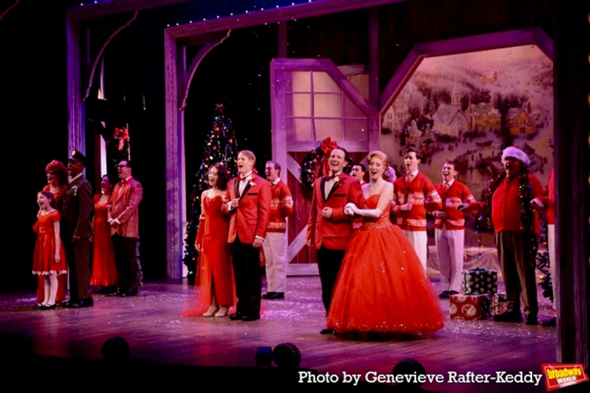 Meadow Nguy, Aaron Young, Darien Cargo and Daniel Plimpton and the cast of White Christmas at 