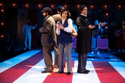 Brandon Uranowitz, Judy Kuhn, Steven Pasquale
 Photo