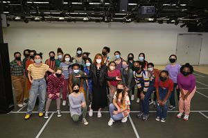 ANNIE LIVE! -- "Dance Rehearsal" -- Pictured: (l-r) Andrea McArdle visits with "young Annies" at the National Dance Institute at the Center for Learning & the Arts in New York City on Saturday November 13, 2021 -- (Photo by: Bryan Bedder/NBC) @ BroadwayWorld ANNIE LIVE! -- "Dance Rehearsal" -- Pictured: (l-r) Andrea McArdle visits with "young Photo