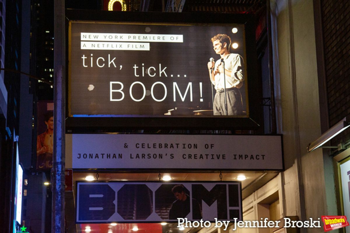 TICK, TICK...BOOM! Marquee at Photos: TICK, TICK... BOOM! Has its Official New York Premiere