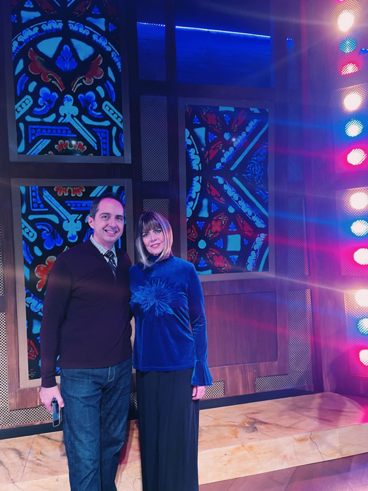 Ed Kross (Monsignor/Ensemble) and Jane Grebeck-Brewer (Mother Superior) at Mercury Theater Chicago''s opening night. at 