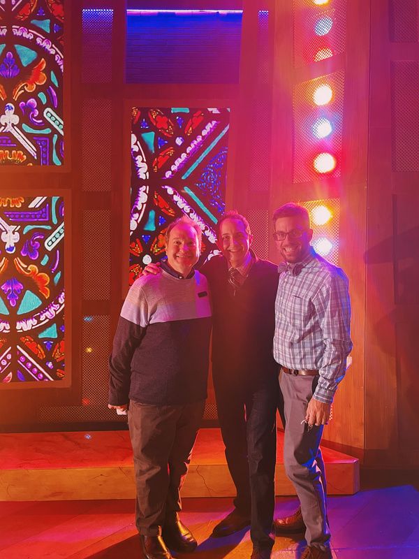 Mercury Theater Chicago Executive Producer Walter Stearns, Ed Kross, and Daniel J. Ha Photo