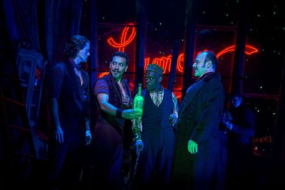 Aaron Tveit, Ricky Rojas, Sahr Ngaujah, Danny Burstein    Photo