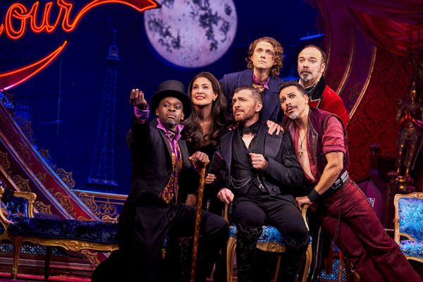 Sahr Ngaujah, Natalie Mendoza, Tam Mutu, Ricky Rojas, 2nd Row: Aaron Tveit, Danny Bur Photo
